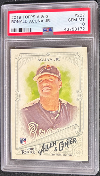 2018 Topps Allen & Ginter Ronald Acuna Jr. RC #207 PSA 10 GEM MINT