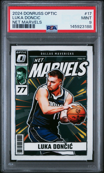 2024 Donruss Optic Luka Doncic Net Marvels #17 PSA 9 MINT Dallas Mavericks