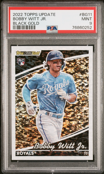 Bobby Witt Jr. 2022 Topps Update Black Gold Rookie RC PSA9 MINT Royals