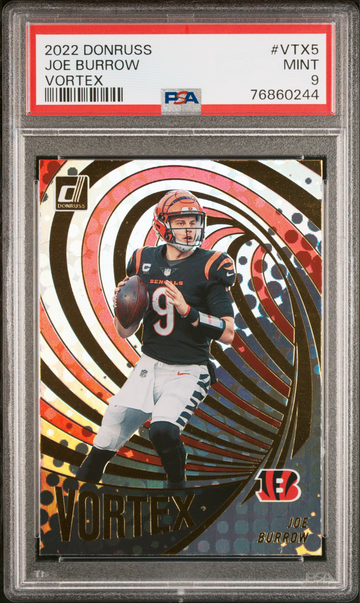 Joe Burrow 2022 Donruss Vortex PSA9 MINT Bengals
