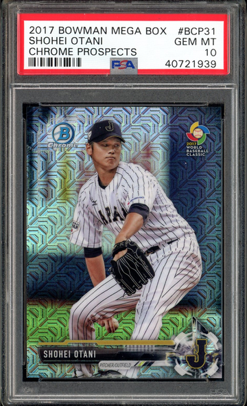 2017 BOWMAN MEGA BOX SHOHEI OHTANI #BCP 31 CHROME PROSPECTS RC ROOKIE CARD JAPAN 