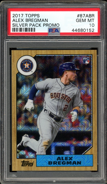 ALEX BREGMAN RC PSA 10 2017 TOPPS SILVER PACK CHROME #87 ABR HOUSTON ASTROS