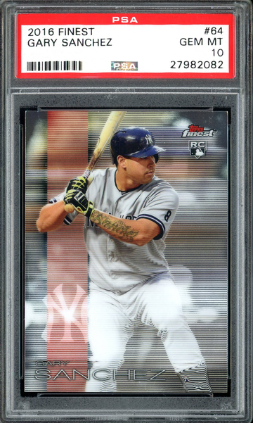 GARY SANCHEZ RC PSA 10 2016 TOPPS FINEST #64 GEM MINT YANKEES