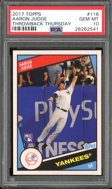AARON JUDGE PSA 10 RC 2017 TOPPS THROWBACK THURSDAY TBT #111
