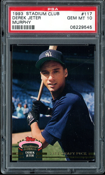 1993 TOPPS STADIUM CLUB MURPHY #117 DEREK JETER PSA 10 RC