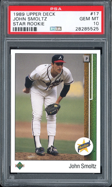 JOHN SMOLTZ 1989 UPPER DECK #17 STAR ROOKIE PSA 10 RC
