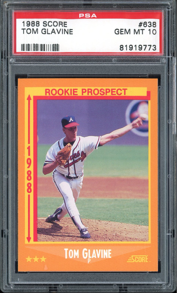 TOM GLAVINE 1988 SCORE #638 PSA 10 GEM MINT RC