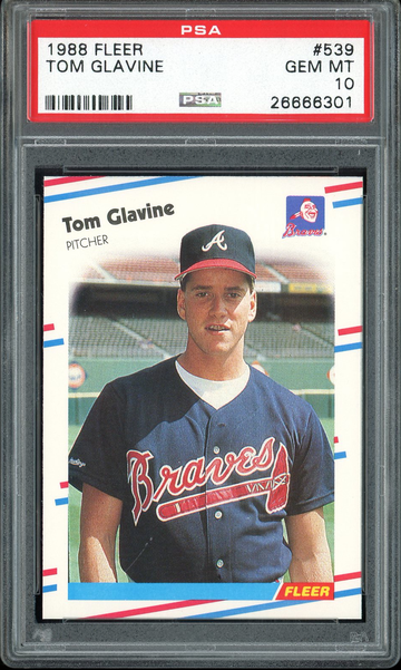 TOM GLAVINE 1988 FLEER #539 PSA 10 GEM MINT RC