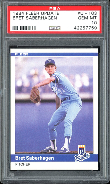 BRET SABERHAGEN 1984 FLEER UPDATE #U-103 PSA 10 GEM MINT RC