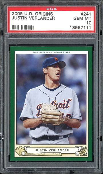 JUSTIN VERLANDER 2005 UPPER DECK ORIGINS #241 UD PSA 10 RC