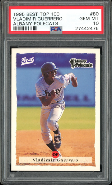 VLADIMIR GUERRERO 1995 BEST TOP 100 ALBANY POLECATS #80 PSA 10 RC