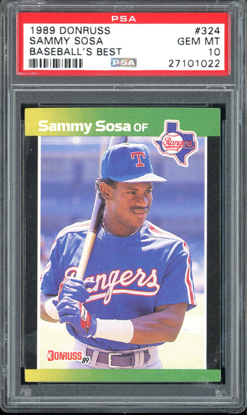SAMMY SOSA 1989 DONRUSS BASEBALL'S BEST #324 PSA 10 RC