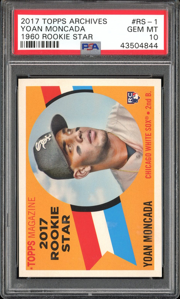YOAN MONCADA PSA 10 RC 2017 TOPPS ARCHIVES 1960 ROOKIE STAR #RS-1