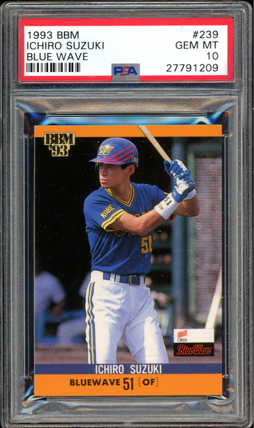 ICHIRO SUZUKI 1993 BBM BLUE WAVE #239 PSA 10 ROOKIE PERFECT CARD