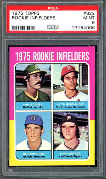 1975 TOPPS KEITH HERNANDEZ PSA 9 #623 ROOKIE INFIELDERS PERFECTLY CENTERED