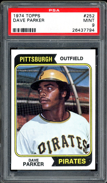 1974 TOPPS DAVE PARKER PSA 9 #252 CENTERED RC