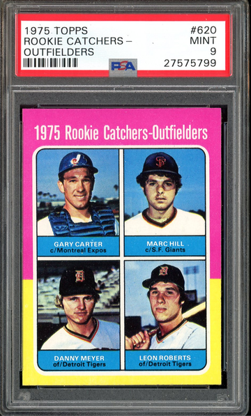 1975 TOPPS GARY CARTER PSA 9 #620 ROOKIE CATCHERS OUTFIELDERS PERFECTLY CENTERED