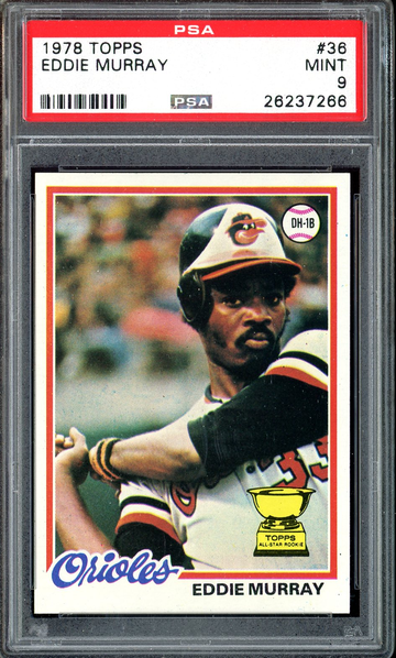 1978 TOPPS EDDIE MURRAY #36 PSA 9 DEAD CENTERED