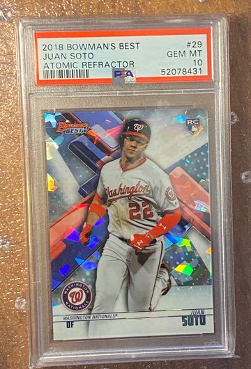Juan Soto 2018 bowman best atomic PSA 10 rc