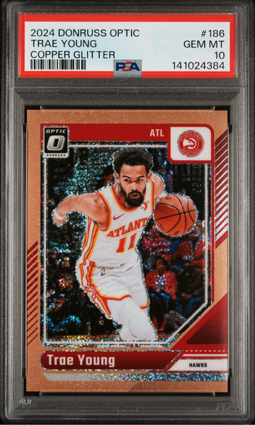 2024-25 Panini Donruss Optic - Trae Young #186 Copper Glitter Prizm /99 