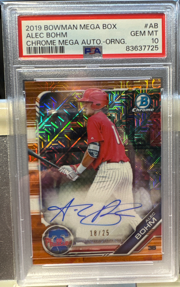 Alec Bohm 2019 Bowman Mega Box Orange Auto