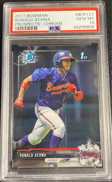 2017 Bowman Chrome Ronald Acuna Jr PSA 10