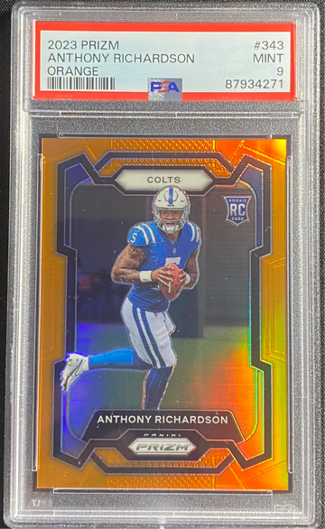 2023 Prizm Anthony Richardson orange /249 PSA 9