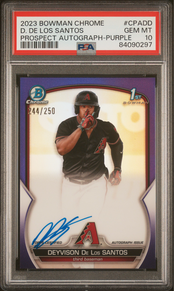 Deyvison De Los Santos Auto PSA 10 #CPADD /250