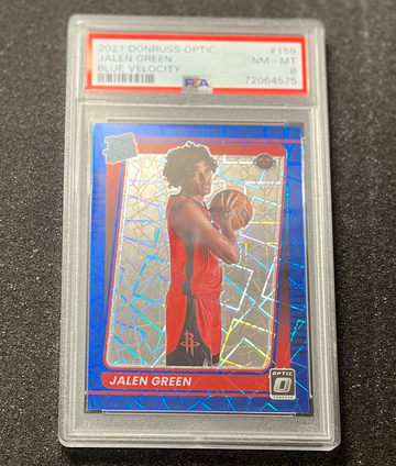 2021 Donruss Optic Jalen Green Blue Velocity Rated Rookie PSA 8 