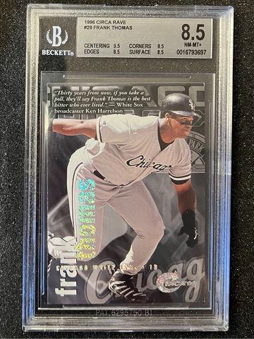 Frank Thomas 1996 Circa Rave 143/150 BGS 8.5 White Sox