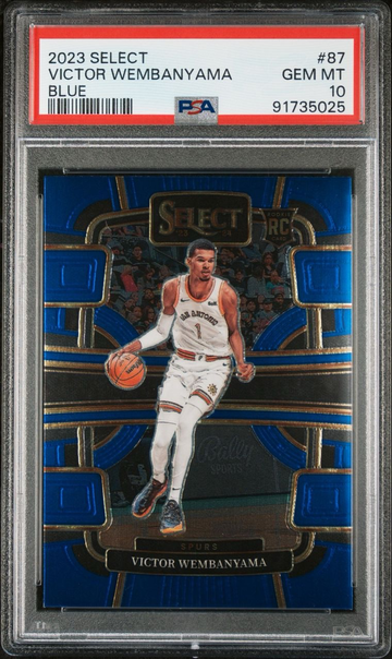 2023 Select Victor Wembanyama Blue RC #87 PSA 10