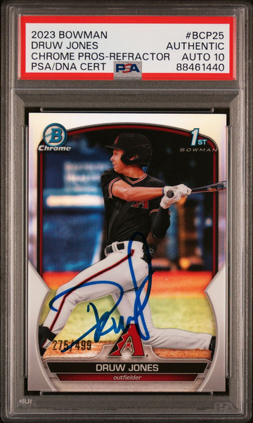 2023 Bowman Chrome Druw Jones Refractor /499 Auto PSA 10