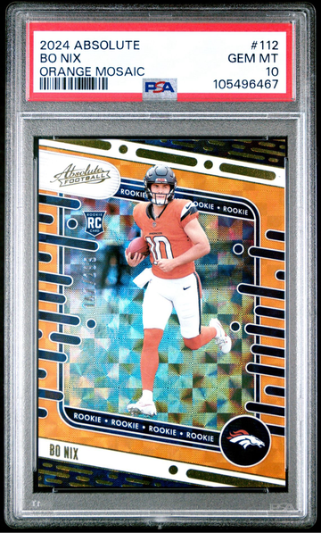 2024 Absolute Bo Nix Orange Mosaic /299 PSA 10 Panini