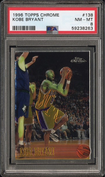 1996 Topps Chrome Kobe Bryant PSA 8
