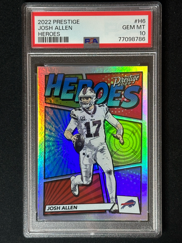 2022 Panini Prestige Heroes Josh Allen #H6 PSA 10 GEM MINT QB NFL Buffalo Bills