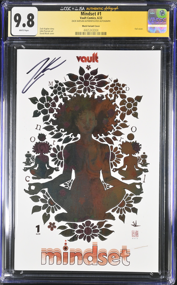MINDSET #1 CGC 9.8 SS RARE 1:100 DAVID MACK FOIL VARIANT SIGNED BY ZACK KAPLAN