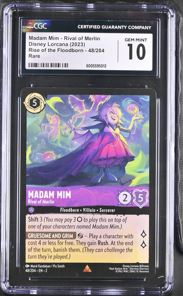 Disney Lorcana Madam Mim - Rival of Merlin Rare CGC 10 Gem MINT