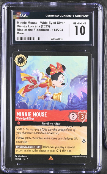 Disney Lorcana Minnie Mouse - Wide-Eyed Diver Rare CGC 10 Gem MINT