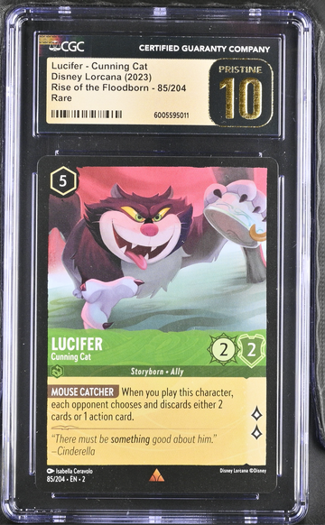 Disney Lorcana Lucifer - Cunning Cat Rare CGC 10 PRISTINE