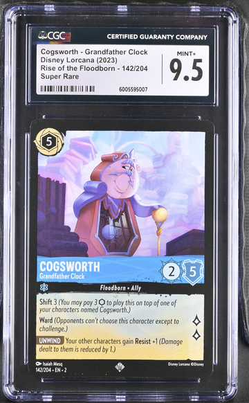 Disney Lorcana Cogsworth - Grandfather Clock Super Rare CGC 9.5 MINT+