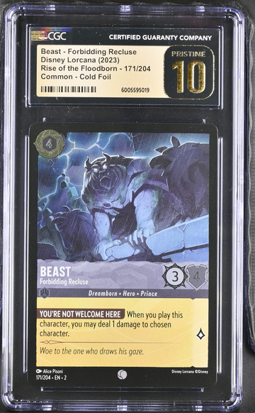 Disney Lorcana Beast - Forbidding Recluse Common Cold Foil CGC 10 PRISTINE