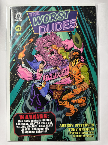 The Worst Dudes #1 Dark Horse Comics SIGNED by Writer Aubrey Sitterson 