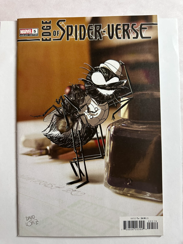EDGE OF SPIDER-VERSE #5 (Marvel 2022) David Lopez 1:25 Incentive Spoiler Variant