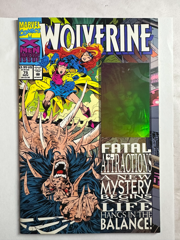 Wolverine #75 1993 8.5 VF Marvel Comic Book Modern Age Hologram Fatal Attraction