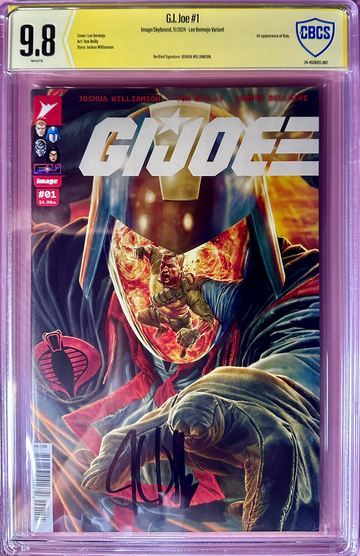 GI JOE #1 2024 IMAGE SKYBOUND CBCS SS 9.8 Signed by Williamson Cvr E Bermejo