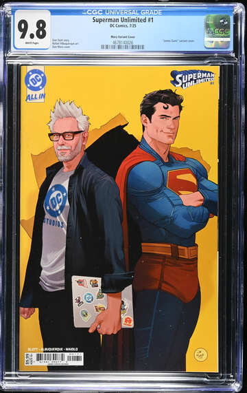 Superman Unlimited #1 Cover F Dan Mora James Gunn Cameo CGC 9.8 2025