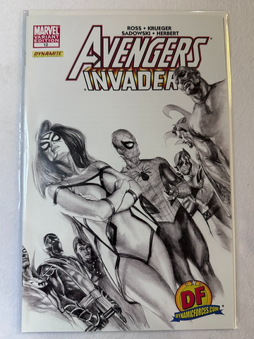 Avengers/Invaders #12 (2009) NM Alex Ross Sketch Variant w/ COA