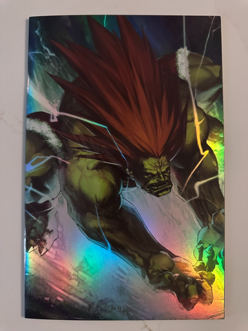 Street Fighter II #1 (2005) NM Virgin Power Foil #15 Blanka Joe Vriens Udon Com