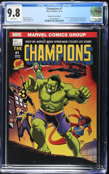 Champions #1 CGC 9.8 Dynamic Forces Cassaday Variant 2016 Key Marvel 1975 Homage