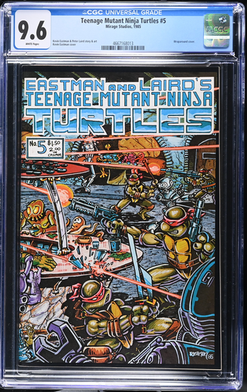 TMNT #5 CGC 9.6 1st Print Mirage 1985 Wraparound Cover Eastman Laird Key Rare